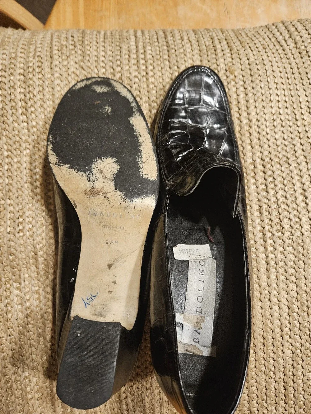 Bandolino Black Croc-Embossed Slip-On Loafers